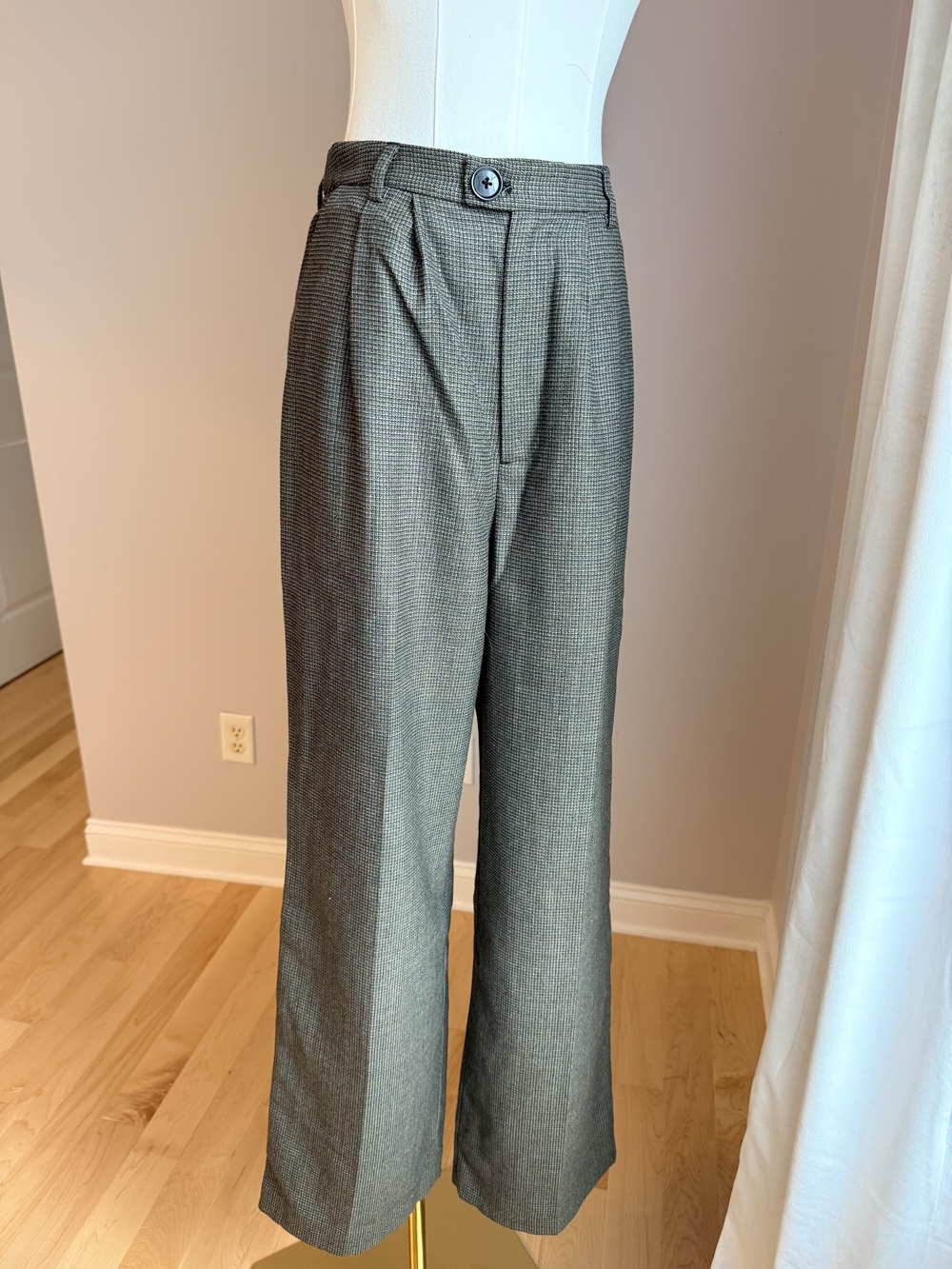 Reformation Gray Houndstooth Men's Dress Pants